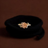 22KT GOLD ROSE PATTERN WOMEN RING 