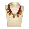 22KT GOLD RUBY LAKSHMI ANTIQUE NECKALCE