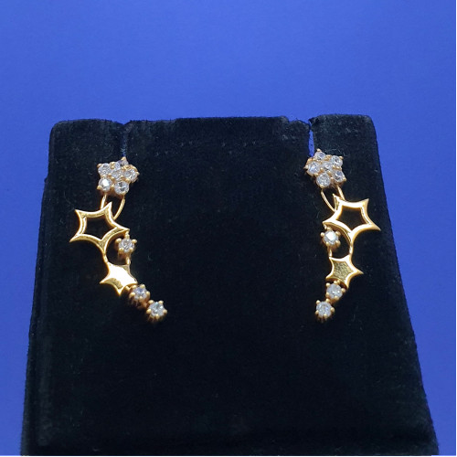 22KT GOLD STAR SHAPED BLUETOOTH EARRING 