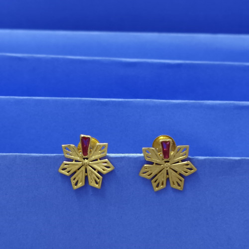 22KT GOLD STAR STUDS FOR WOMEN 