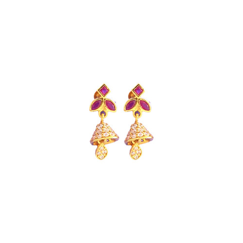 22KT GOLD STONE JIMIKKI EARRING