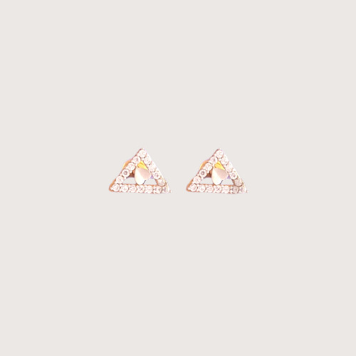 22KT GOLD TRIANGLE SHAPED FANCY EARRING