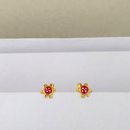 22KT GOLD TURTLES KIDS STUDS 