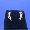 22KT GOLD WHITE STONE LEAF BLUETOOTH EARRING