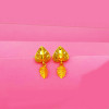 22KT Gold Inverted Heart Shaped Earrings