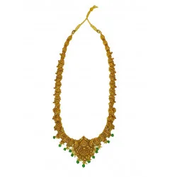 22KT Gold Lakshmi Peacock Long Chain 