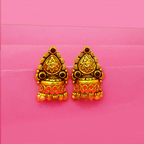 22KT Gold Thilgam Half Antique Jhumak Earrings