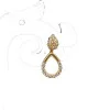 3 in 1 22KT Pear Shaped Gold Earrings