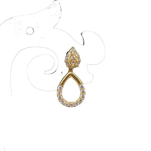 3 in 1 22KT Pear Shaped Gold Earrings
