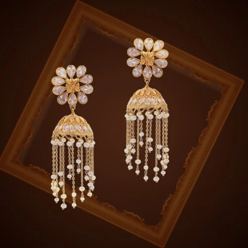 Aria Pearl Earrings Online Jewellery Shopping India | Yellow Gold 14K |  Candere by Kalyan Jewellers