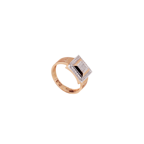 18KT  Gold  Zircon Ring  For Men