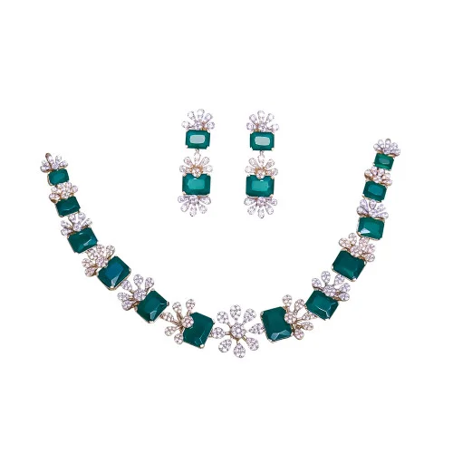 Bridal Emerald Necklace With matching Earrings By Asp Fashion Jeweller –  𝗔𝘀𝗽 𝗙𝗮𝘀𝗵𝗶𝗼𝗻 𝗝𝗲𝘄𝗲𝗹𝗹𝗲𝗿𝘆