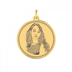 22KT Gold 2 Side Customized 2gm Coin As A Pendant 22KT Gold 2 Side Customized 2gm Coin As A Pendant