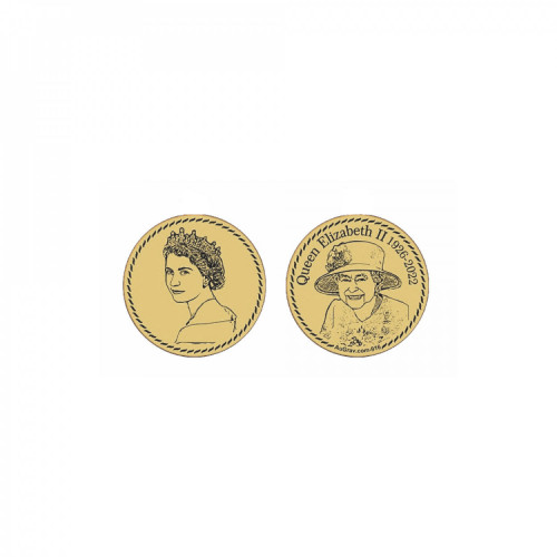 Double Sided Photo Engraved 22K 4gm Gold Coin