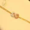 22KT Gold Eternal Bond Dual Heart Bracelet