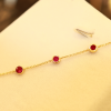 22KT Gold Sona Ruby Drop Bracelet
