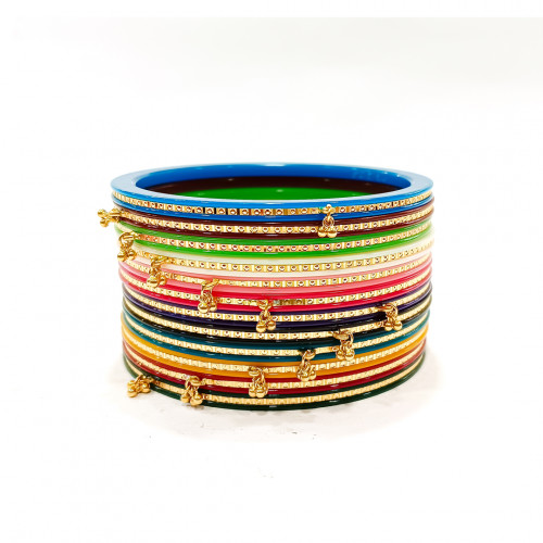 22kt Feather weight Multicolor Gold Bangles