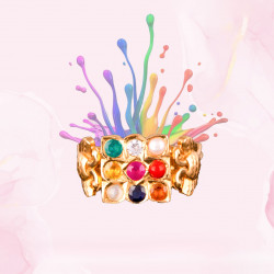 22K GOLD NAVARATHINAM RING