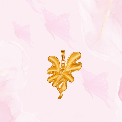24KT Gold Butterfly Pendant