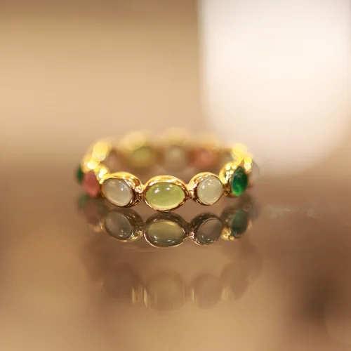 22KT Gold Aurora Harmony Gem Band