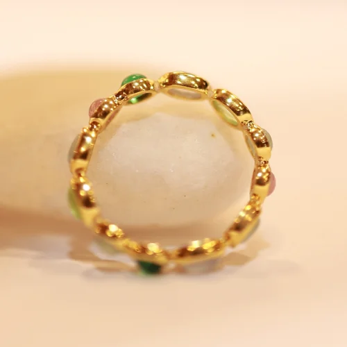 22KT Gold Aurora Harmony Gem Band 22KT Gold Aurora Harmony Gem Band