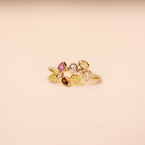 22KT GemBloom Harmony Gold Ring