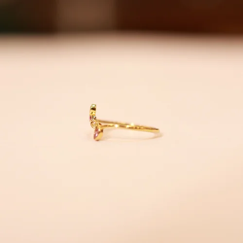 22KT Gold Radiant Loop Ring