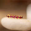 22KT Gold Crimson Orbit Ring