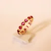 22KT Gold Crimson Orbit Ring