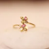 22KT Gold FloraTwist Ring