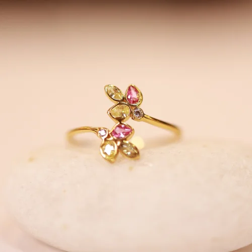 22KT Gold FloraTwist Ring