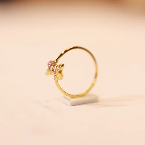 22KT Gold FloraTwist Ring