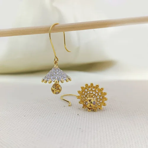 Gold earrings vel on sale design