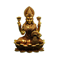 22KT Gold Goddess Lakshmi Idol