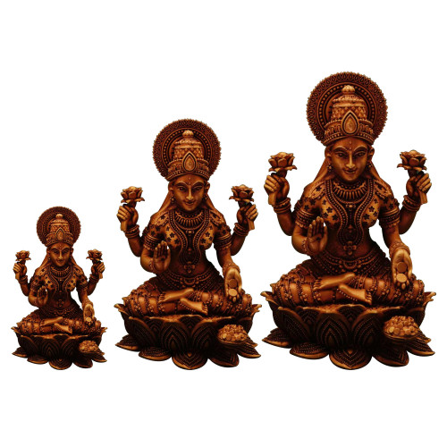 22KT Gold Lotus Lakshmi Idols
