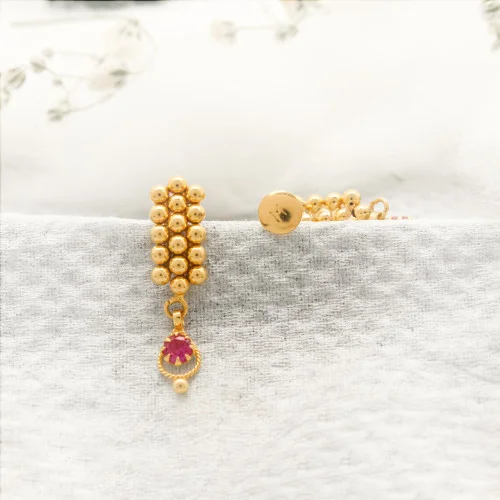 Buy Unique Grapes Design Earrings Gold Plated Small Studs for Daily Use