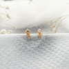 18kt Gold J with Stone Kids Earring