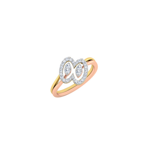 22KT Gold Cocktail Casting 2in 1 Ring for Women