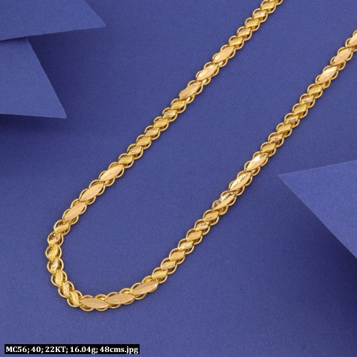 22KT GOLD ROUND EMBED CHAIN FOR MEN 22KT GOLD ROUND EMBED CHAIN FOR MEN