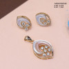 18KT Gold Mother of Pearl Pendant Set
