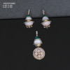 18KT Gold Mother of Pearl Pendant Set
