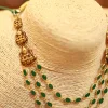 22KT Gold Emerald Cascade Necklace