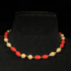 22KT Gold Corals Pearls Chain
