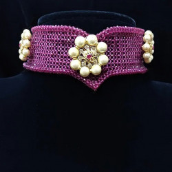 22KT Gold RUBY CHOKER Combined with SOUTH SEA PEARLS