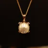 18KT Gold Luna Pearl Pendant