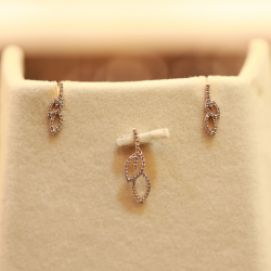 18KT Gold Elegance in Bloom – Double Leaf Pendant 18KT Gold Elegance in Bloom – Double Leaf Pendant