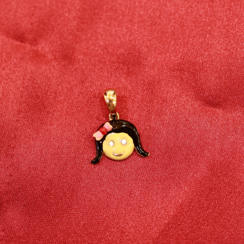 18KT Gold Lila Spark Enamel Pendant 18KT Gold Lila Spark Enamel Pendant