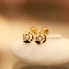 22kt Gold Circular Pendant & Earring Set