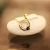 22kt Gold Circular Pendant & Earring Set