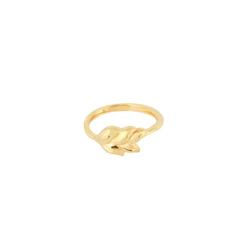 22KT Gold Leaf Ring